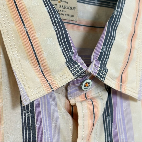 TOMMY BAHAMA Jeans Bars Stripes Sunburst Cotton L/S Button Down Shirt XXL NWT - Picture 8 of 15